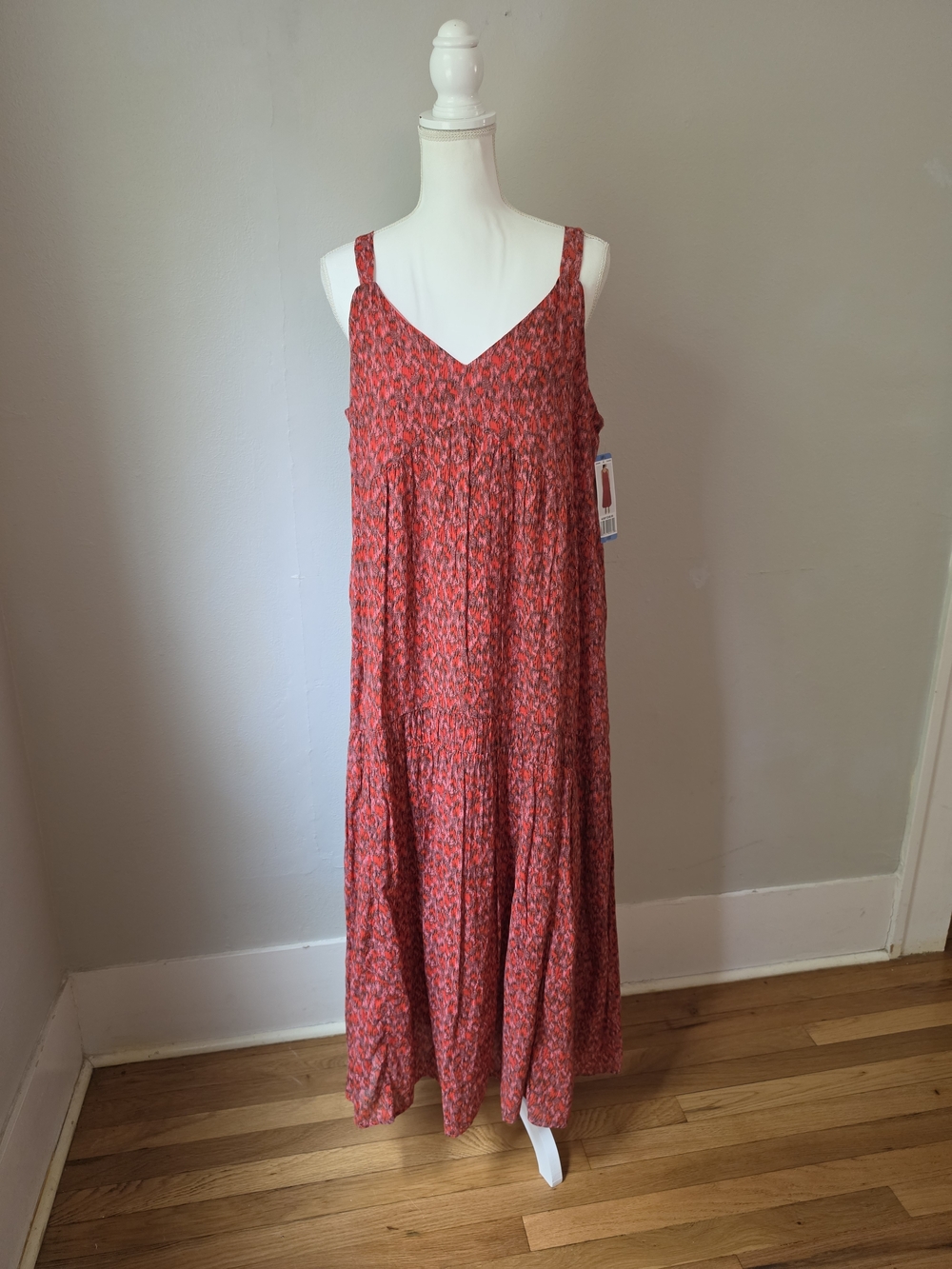 NWT Joie Red And Pink Maxi Dress